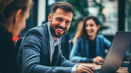 Smiling Businessman In A Meeting