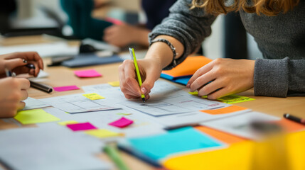Fototapeta premium A designer creating an empathy map to understand user needs