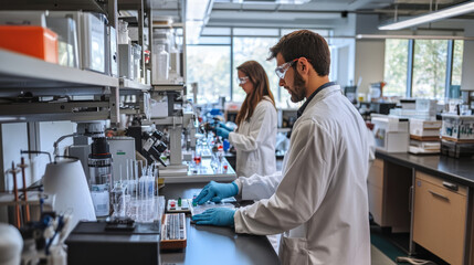 Engineers testing and refining innovative designs in a cutting-edge research space