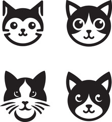 Obraz premium black cat vector free desigen