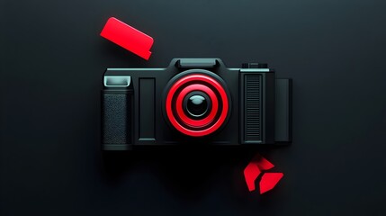 Camera icon vector logo design for photographer, vlogger.Camera logo, photography logo vector. Symbol for a photo Studio,Blogger or vlogger channel or social media media stream for video tube