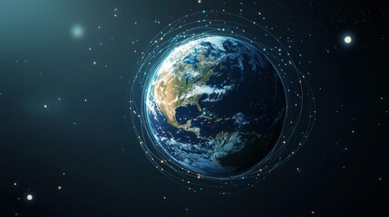 Obraz premium Clean 3D Model of Earth's Tilt and Celestial Alignment