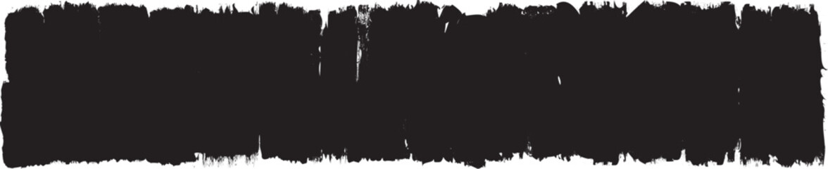 Brush paint .Grunge Paint Roller . Vector brush Stroke . Distressed banner . Black stripe with rough edges. paintbrush design element . Paint brush . Bulge line . Distress textured stroke