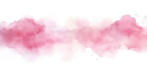 Soft Pink Watercolor Cloud Background