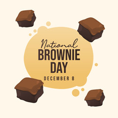 National Brownie Day vector design template good for celebration usage. National Brownie Day design. flat design. eps 10.