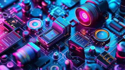 World Photographer Day illustration with graphic icons