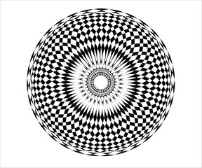 Black and white circles, Black and white flower