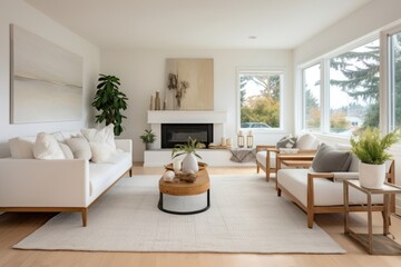 Fototapeta premium Living room architecture furniture building.