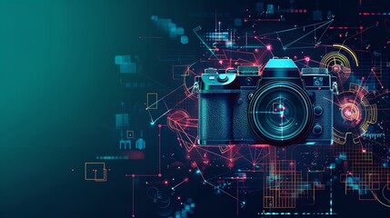 World Photographer Day illustration with graphic icons