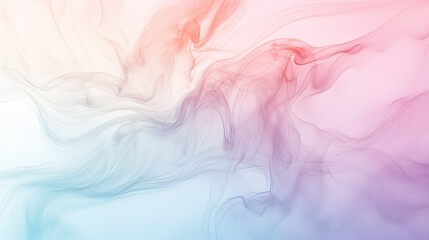 Obraz premium A gentle flow of pastel-colored smoke blending seamlessly into the background, creating a soft, calming gradient effect.