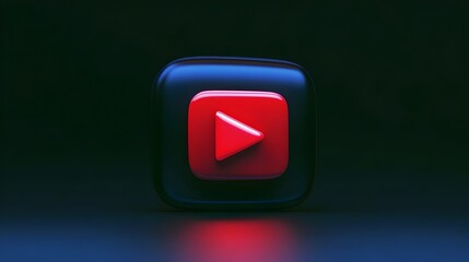 logo, symbol  for vlogger. Vlog icon. Vector design. Blogger or vlogger channel or social media stream vector icon with player arrow for video tube or live web podcast