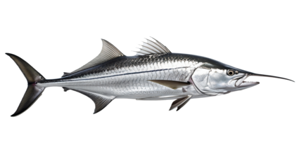 Tarpon fish isolated on a white background, aquatic animal
