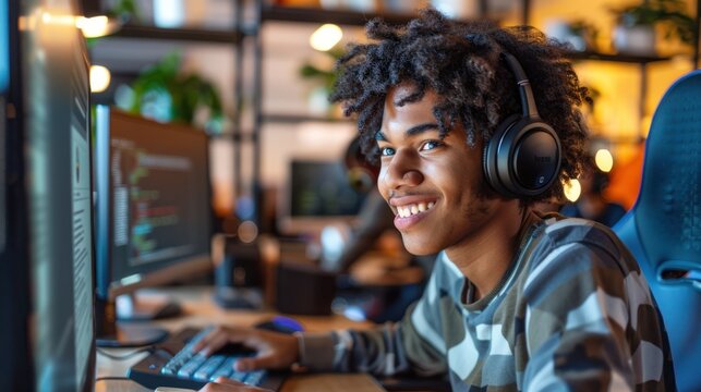 Online tutoring session with a virtual tutor, utilizing advanced educational software