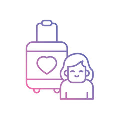 Romantic Getaway vector icon stock illustration