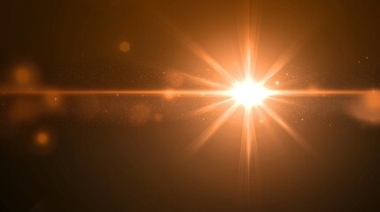 Obraz premium Digital lens flare creating an abstract light pattern on a dark backdrop.