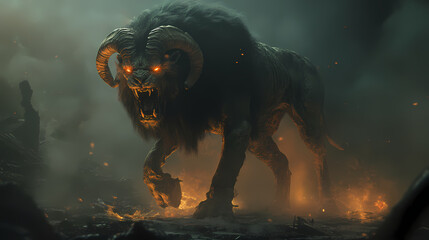 Generative AI, Eerie Chimera in a Mist-Covered Ruin