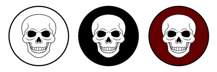 Skull icon set. vector illustration