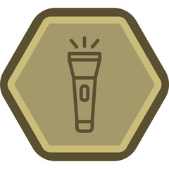 Flashlight Vector Icon Design