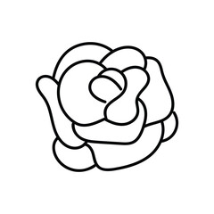 Rose vector icon stock illustration