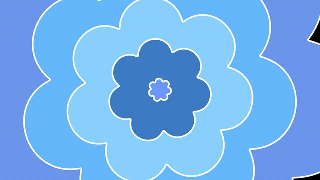 Blue cloud shape transition motion graphic with alpha channel. Cloudy echo transition animated on transparent background. Circle, round, sky, curve, wavy, wave.