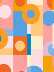 Colorful geometric pattern design, abstract.