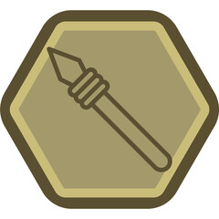 Javelin Spear Vector Icon Design