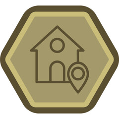 Obraz premium Home Destination Vector Icon Design