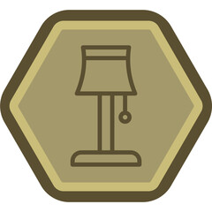 Floor Lamp Vector Icon Design