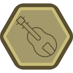 Acoustic Guitar Vector Icon Design