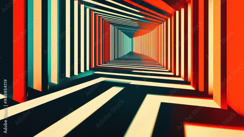 Wall mural Abstract Perspective Tunnel