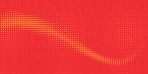 Dots halftone orange color pattern gradient texture with technology digital background. Dots pop art comics with summer background.