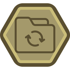 Folder Sync Vector Icon Design