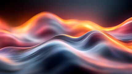 Abstract Waves of Light and Color - 3D Animation