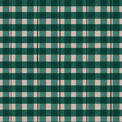 Green tosca plaid gingham checkered seamless pattern design for table cloth or textile print 