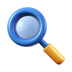magnify icon zoom icon search icon find icon 3D illustration png