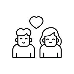 Romantic Walk vector icon stock illustration