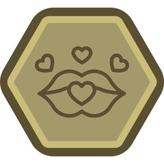 Lips Kiss Icon Design