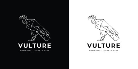 Vulture logo design black and white