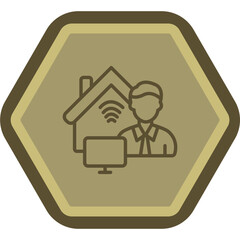 Work At Home Icon Design