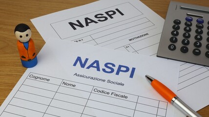 Assicurazione sociale NASPI con modulo di iscrizione.