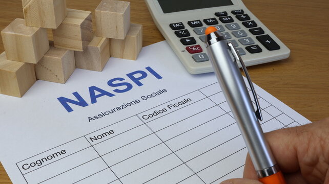 Assicurazione sociale NASPI con modulo di iscrizione.