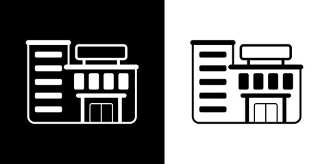 Hospital icon. Health. Medicinal medicine. black icon. silhouette.