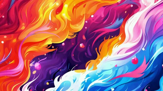 abstract colorful background with flames