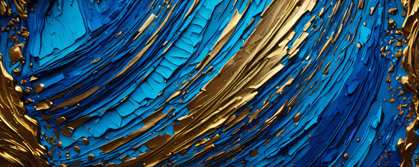 Abstract Blue Gold Geometric Pattern Luxury Background Design