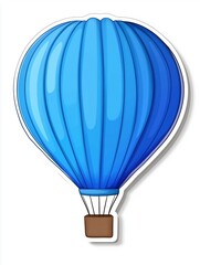 Obraz premium Hot air balloon, white isolate background