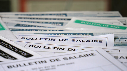 Bulletin de paie, bulletin de paye, fiches de salaire