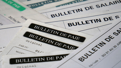 Bulletin de paie, bulletin de paye, fiches de salaire