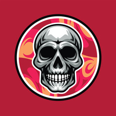 Skull vector logo illustration