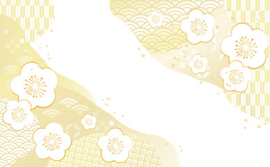 和風柄　和風背景イラスト