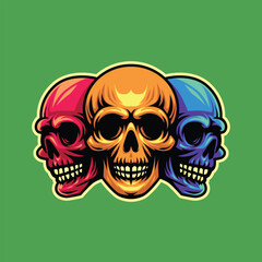 Fototapeta premium Skull vector logo illustration
